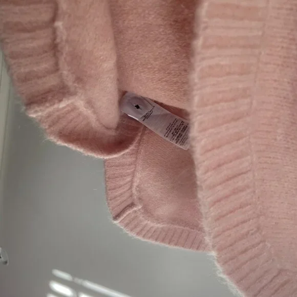 BODEN Fluffy Side Button Jumper Crew Neck Sweater Size 6 Pink Peach - Picture 12 of 16